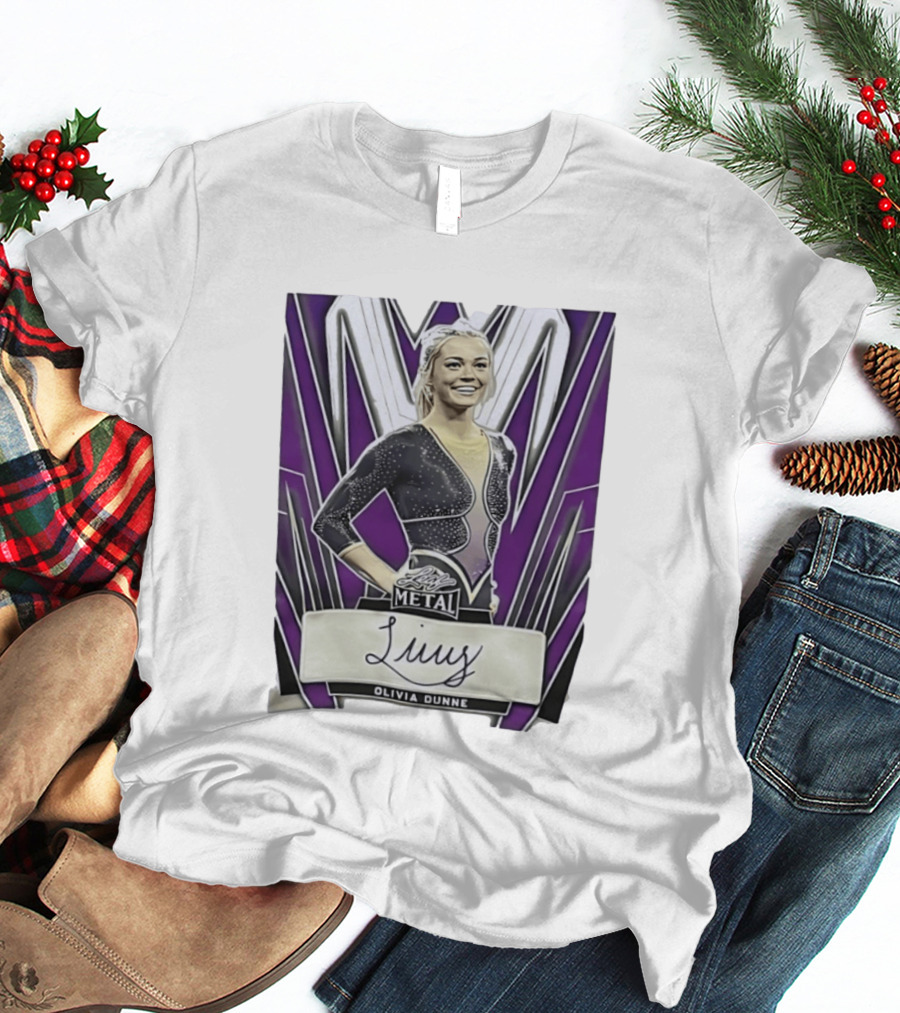 Leaf Metal Olivia Dunne Livvy Autograph Card T-Shirt