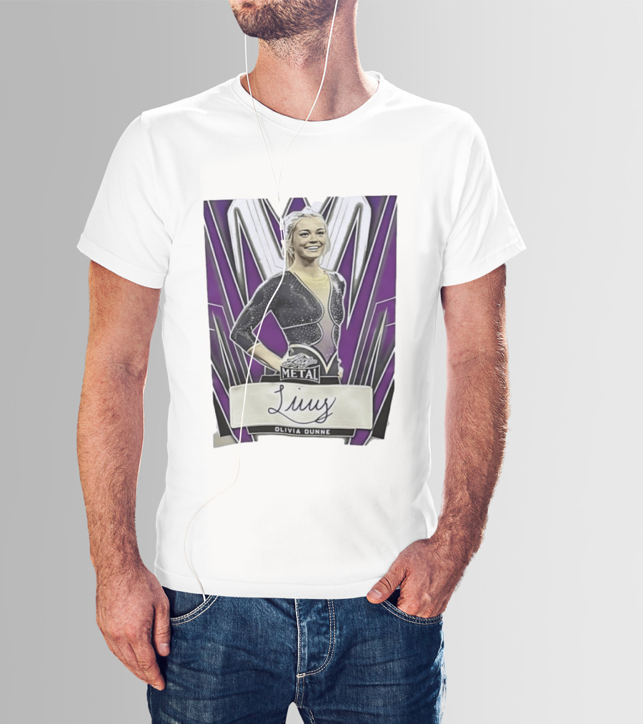 Leaf Metal Olivia Dunne Livvy Autograph Card T-Shirt