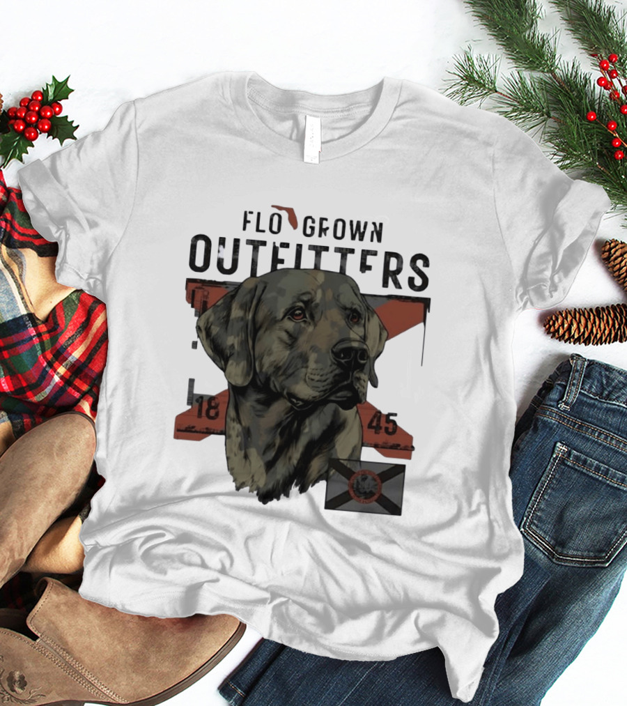 Flo Grown Outfitters Labrador Retriever Florida 1845 Seal T-Shirt