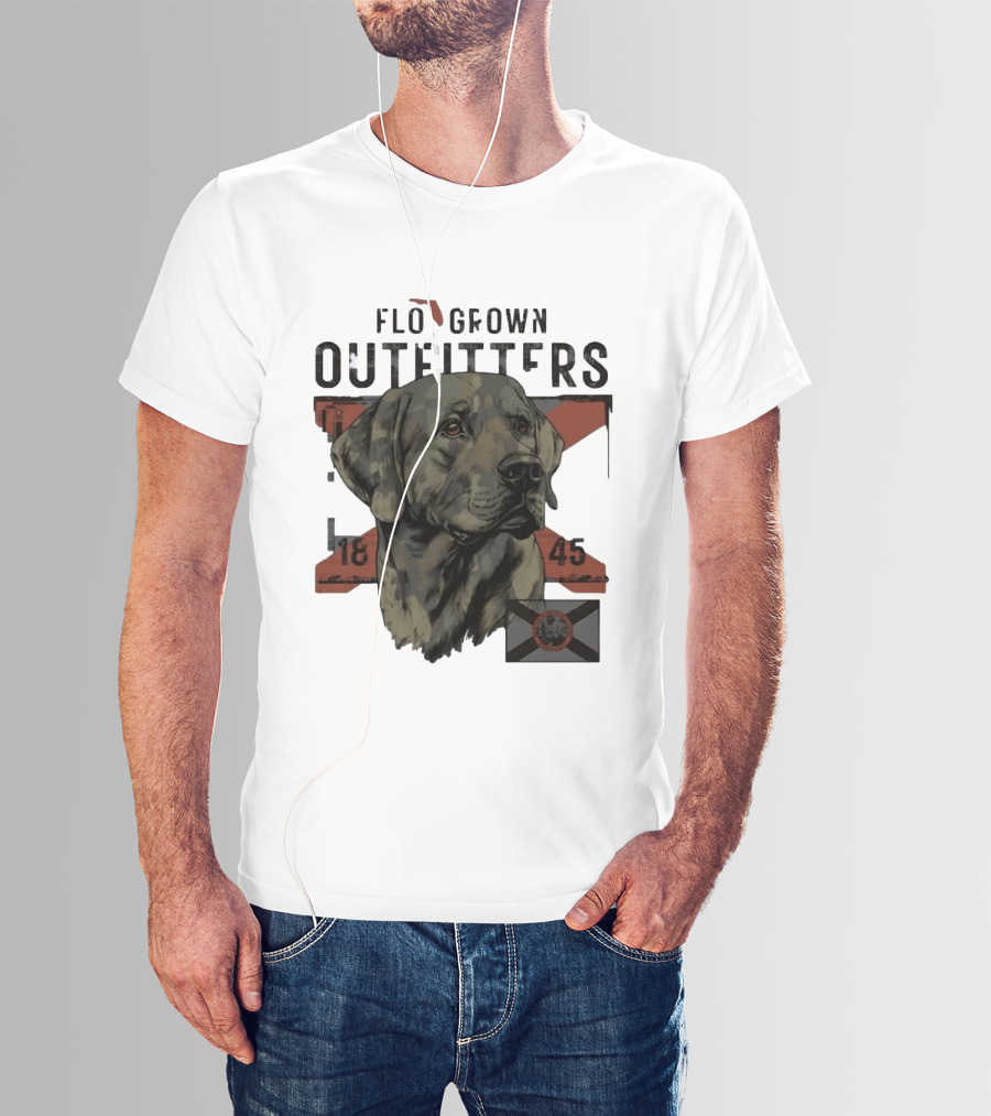 Flo Grown Outfitters Labrador Retriever Florida 1845 Seal T-Shirt