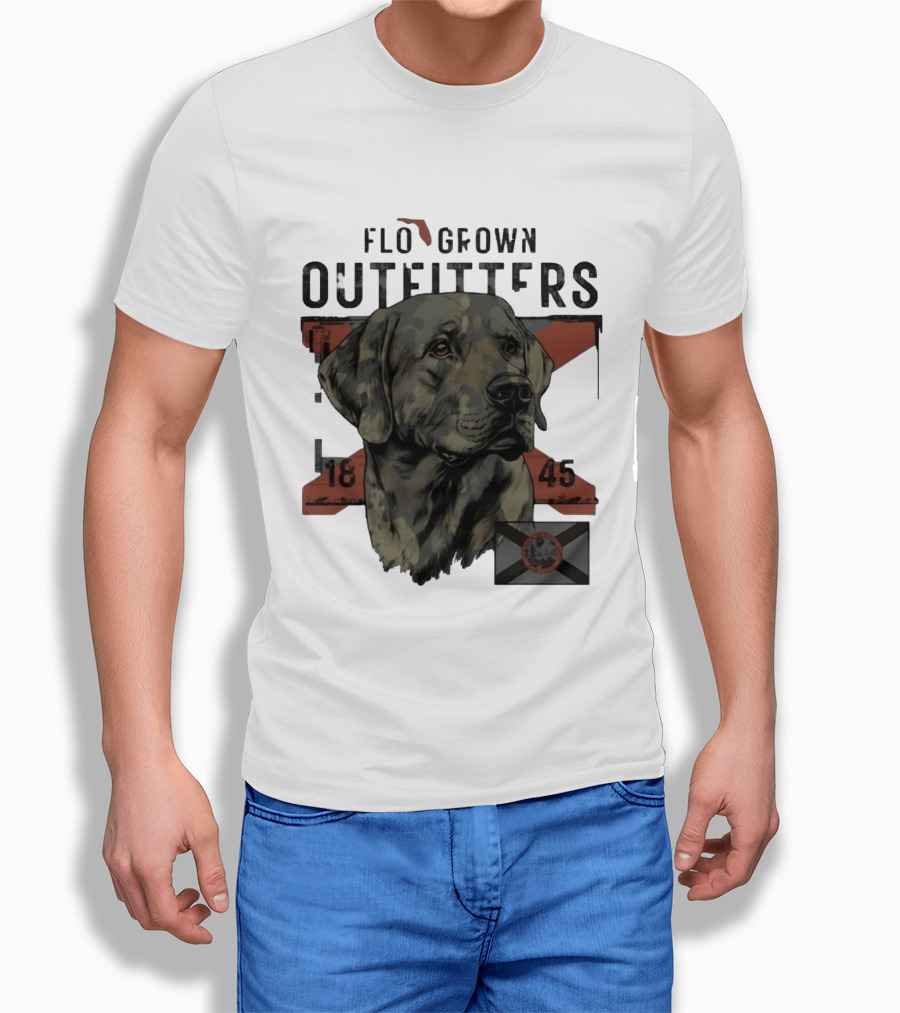 Flo Grown Outfitters Labrador Retriever Florida 1845 Seal T-Shirt