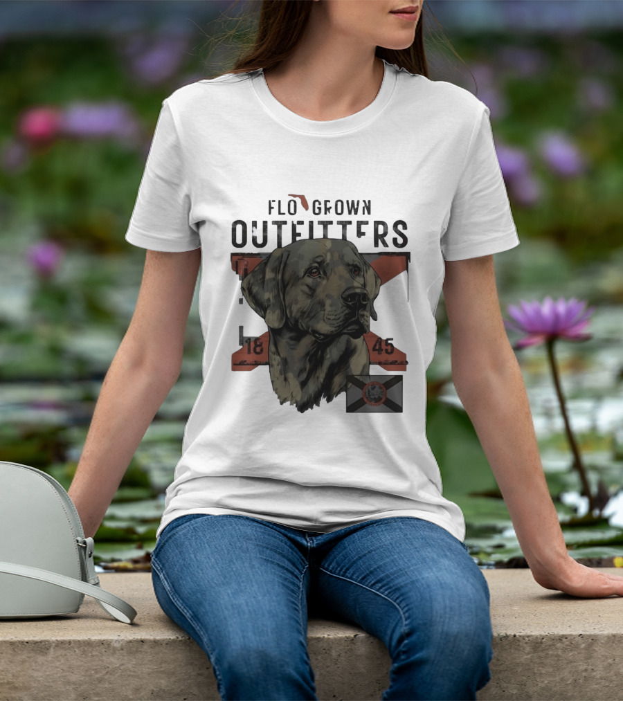 Flo Grown Outfitters Labrador Retriever Florida 1845 Seal T-Shirt