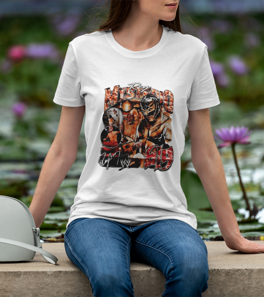 Rey Mysterio 619 WWE Wrestling Mask Signature Action T-Shirt