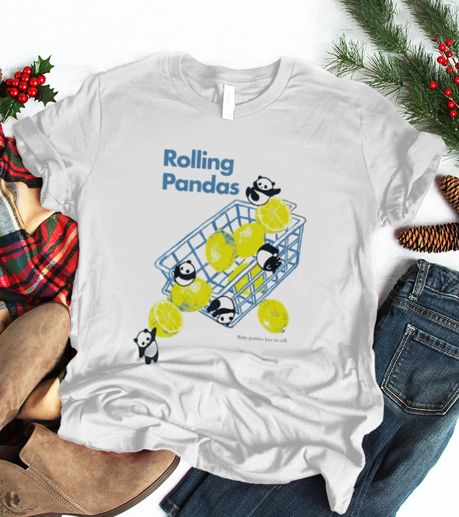 Rolling Pandas Baby Pandas Love Lemons In Basket T-Shirt