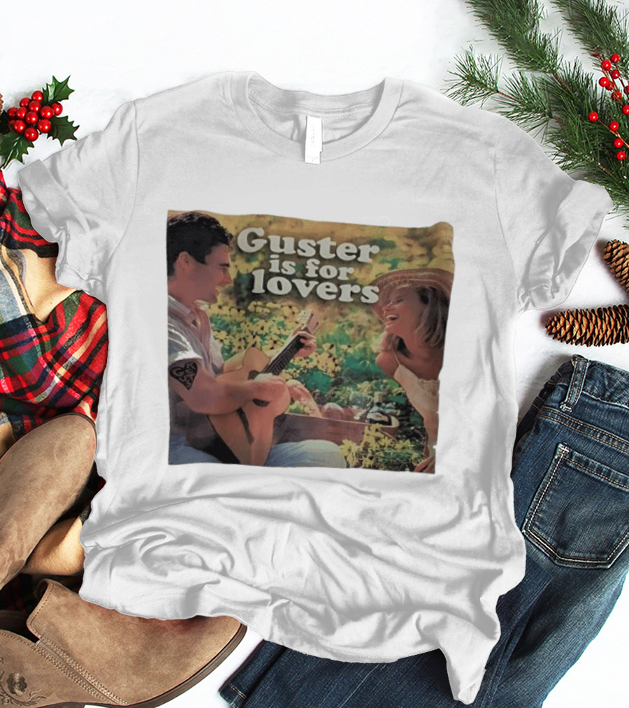 Guster Is For Lovers Romantic Picnic Scene With Guitar And Smiling Couple T-Shirt