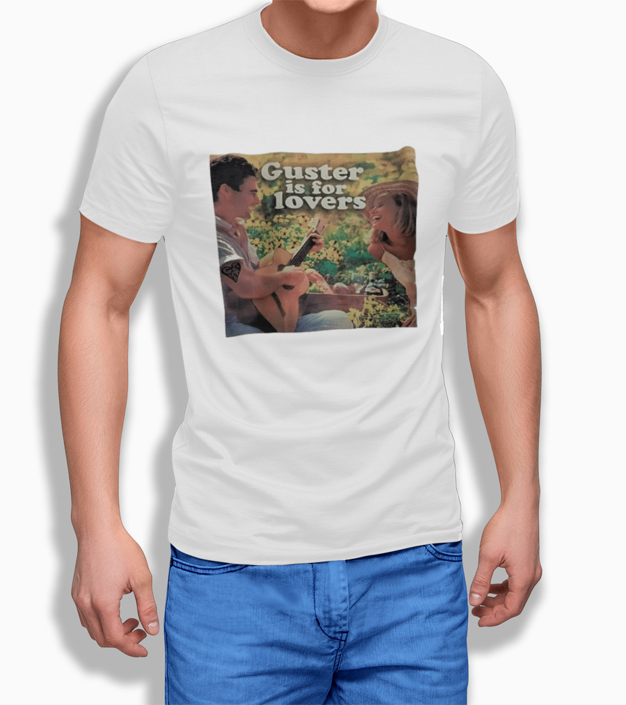 Guster Is For Lovers Romantic Picnic Scene With Guitar And Smiling Couple T-Shirt