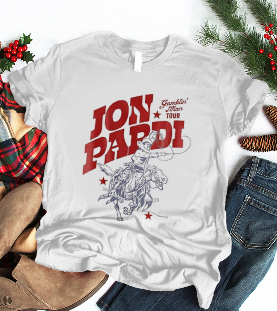 Jon Pardi Gamblin' Man Tour Cowboy Horse Country Music T-Shirt