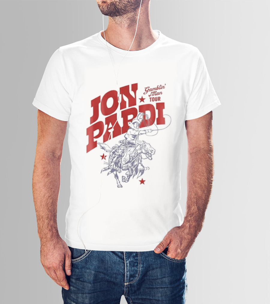 Jon Pardi Gamblin' Man Tour Cowboy Horse Country Music T-Shirt