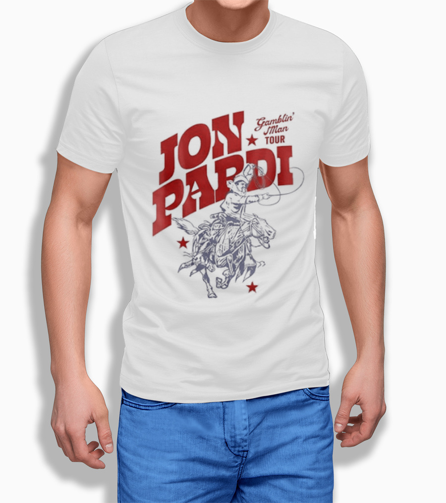 Jon Pardi Gamblin' Man Tour Cowboy Horse Country Music T-Shirt