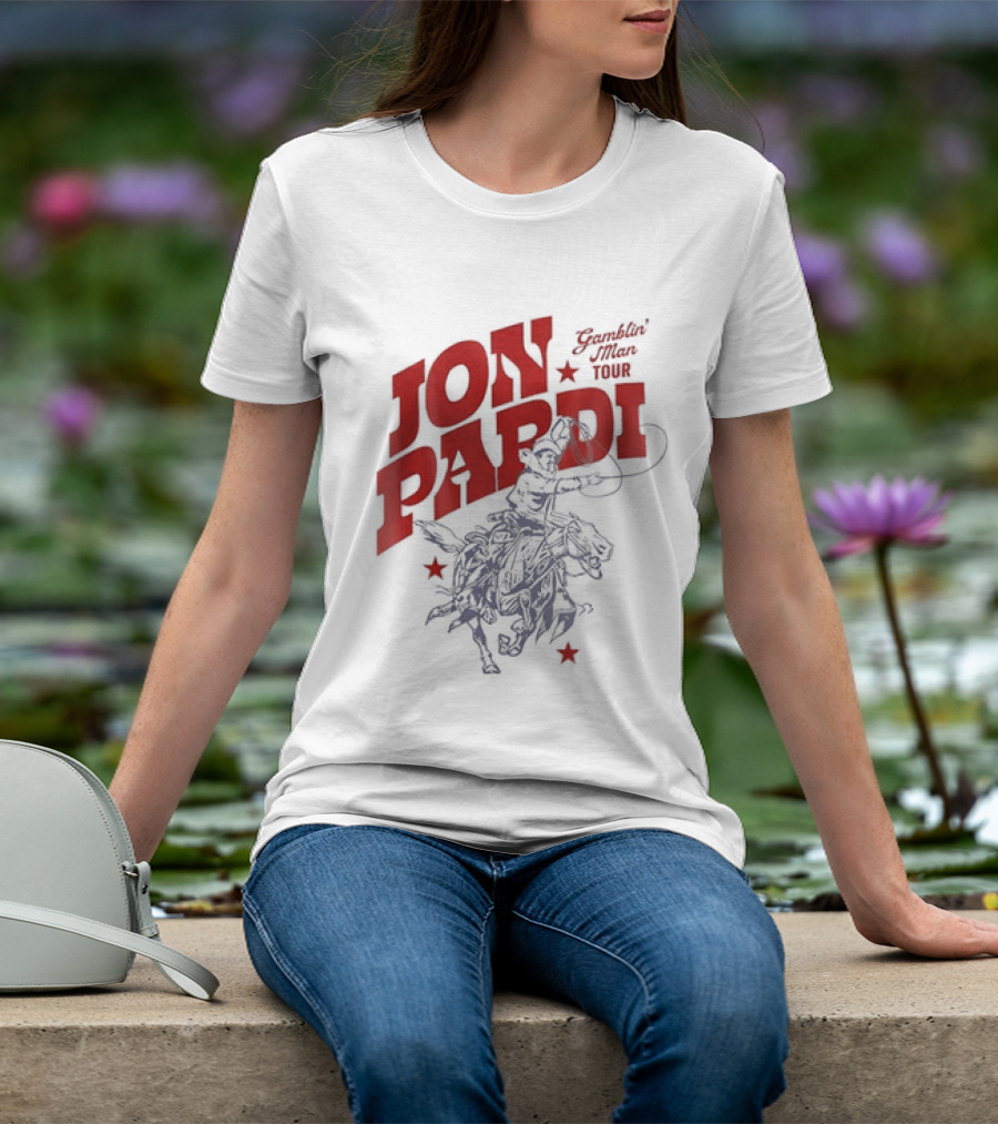 Jon Pardi Gamblin' Man Tour Cowboy Horse Country Music T-Shirt