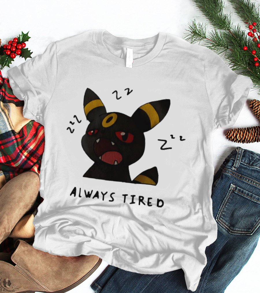 Umbreon Always Tired With ZZZs And Open Mouth Pokémon T-Shirt