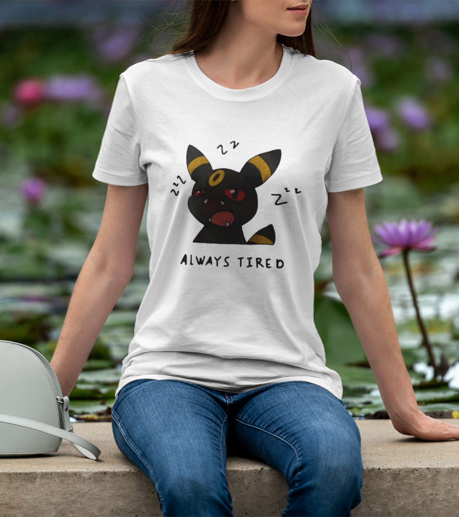 Umbreon Always Tired With ZZZs And Open Mouth Pokémon T-Shirt