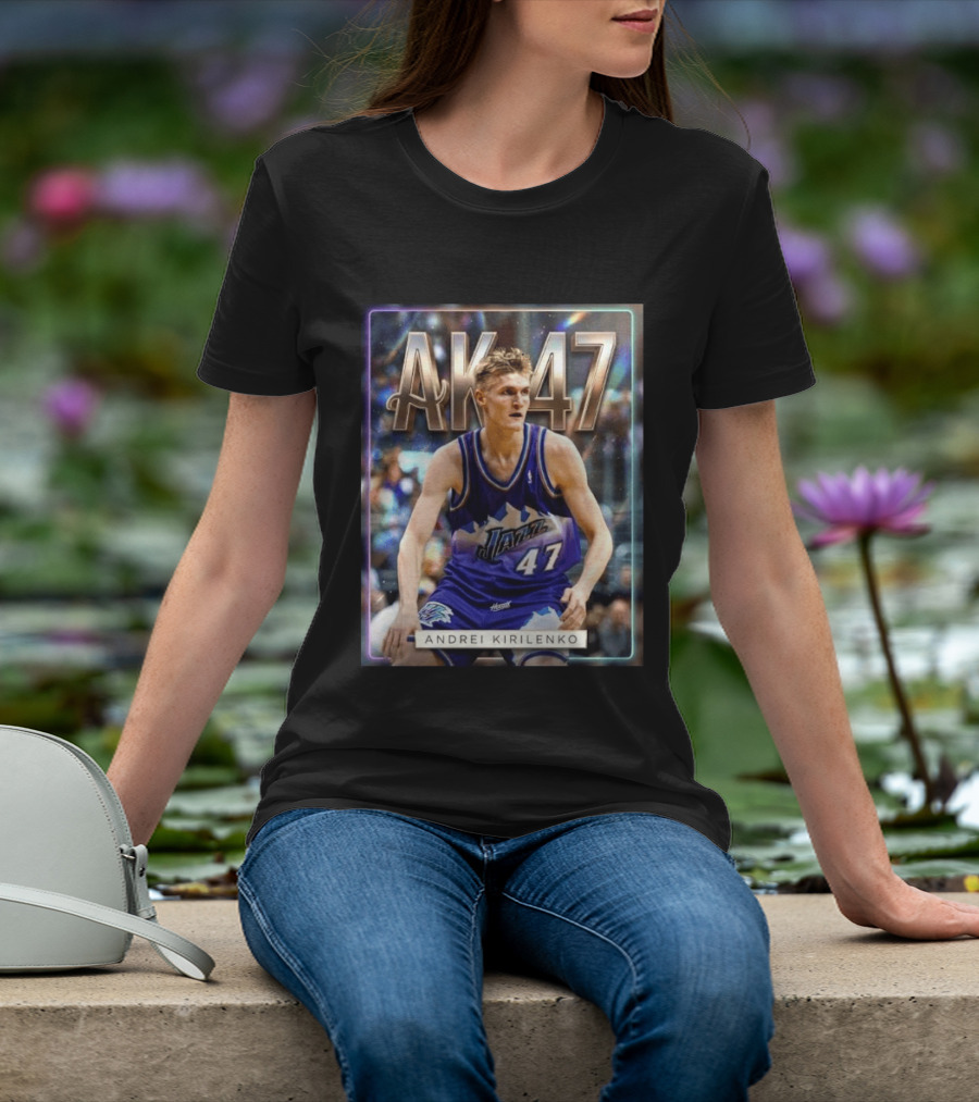 AK 47 Andrei Kirilenko Utah Jazz NBA Basketball Legends T-Shirt