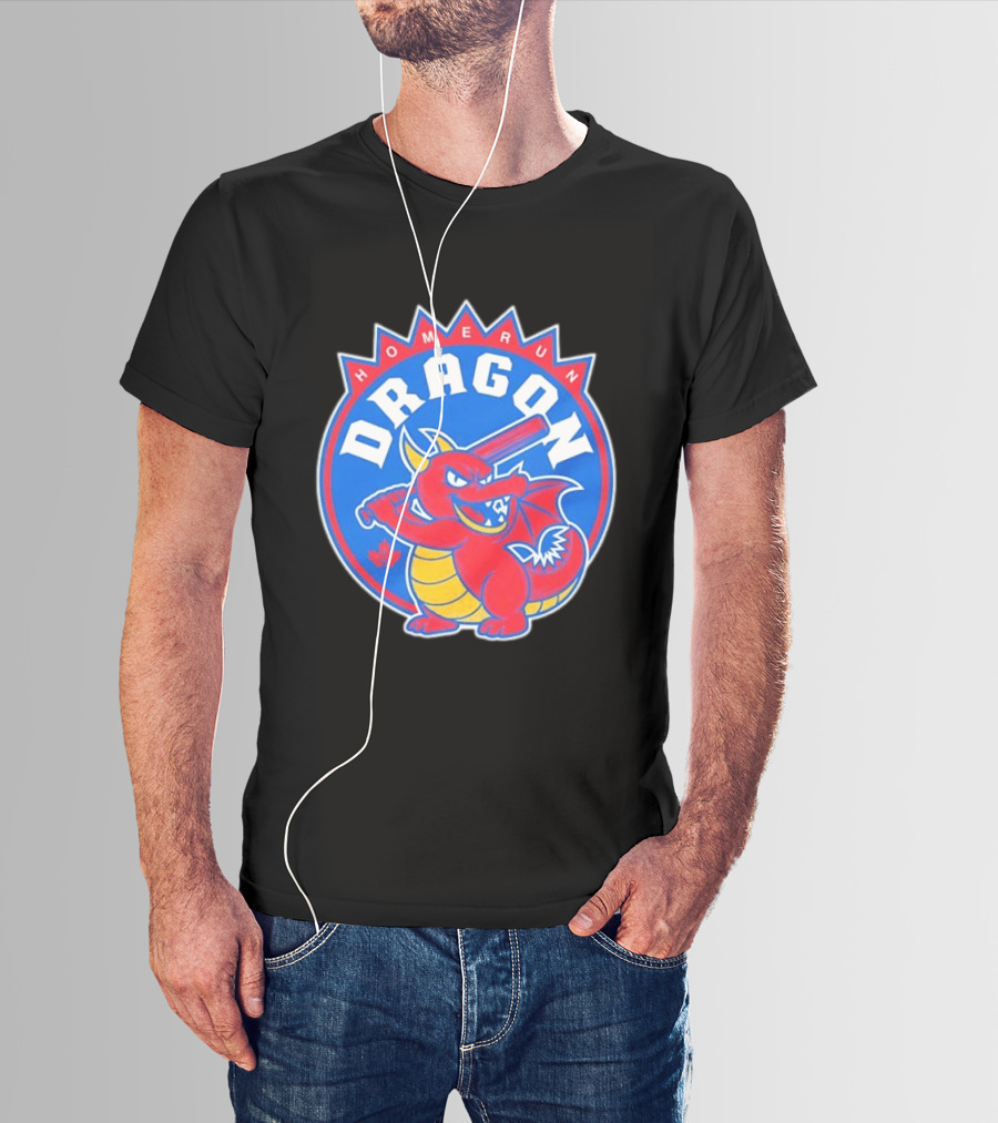 Homerun Dragon Toronto Blue Jays Batter With Red Bat And Maple Leaf T-Shirt