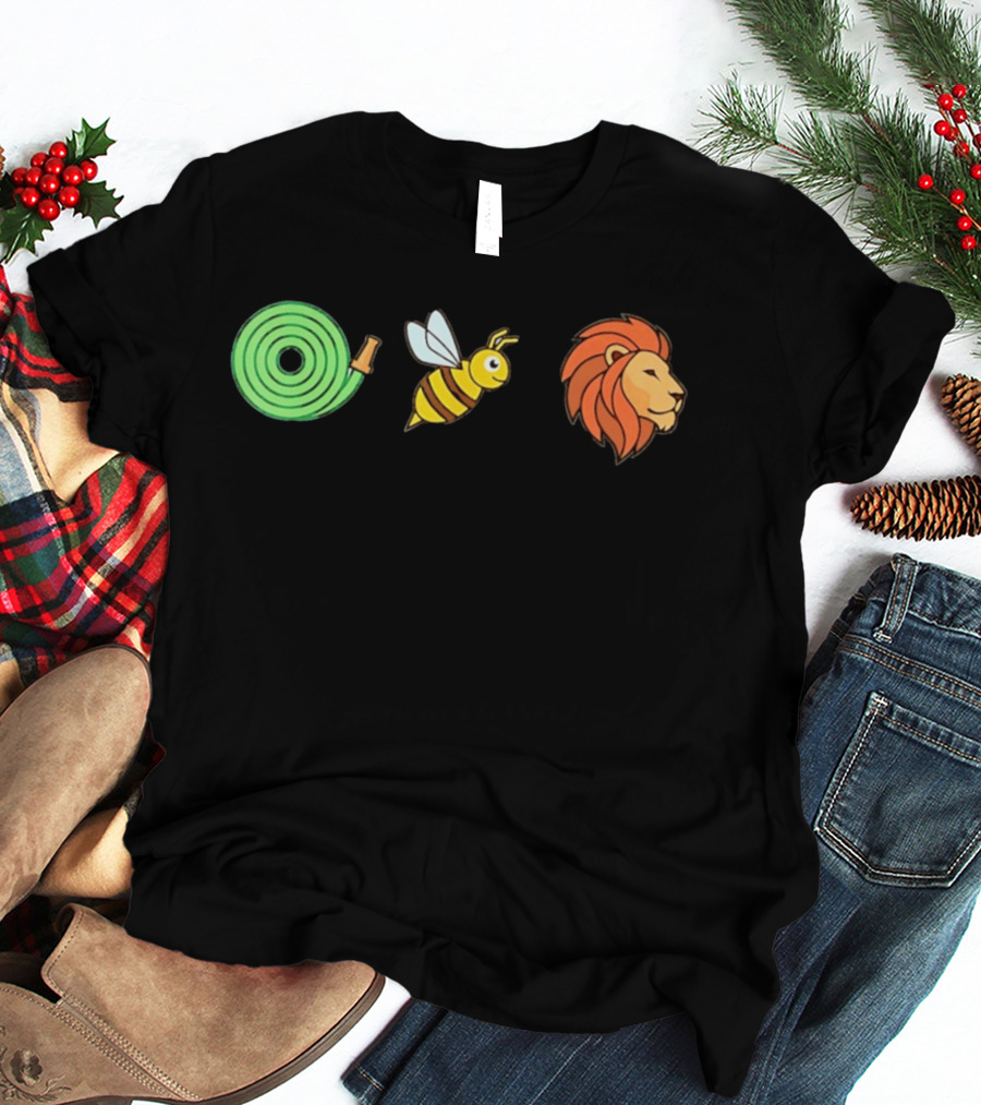 Hose Bee Lion Rebus Visual Wordplay Puzzle T-Shirt