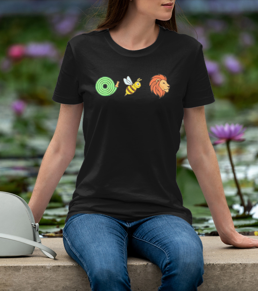 Hose Bee Lion Rebus Visual Wordplay Puzzle T-Shirt