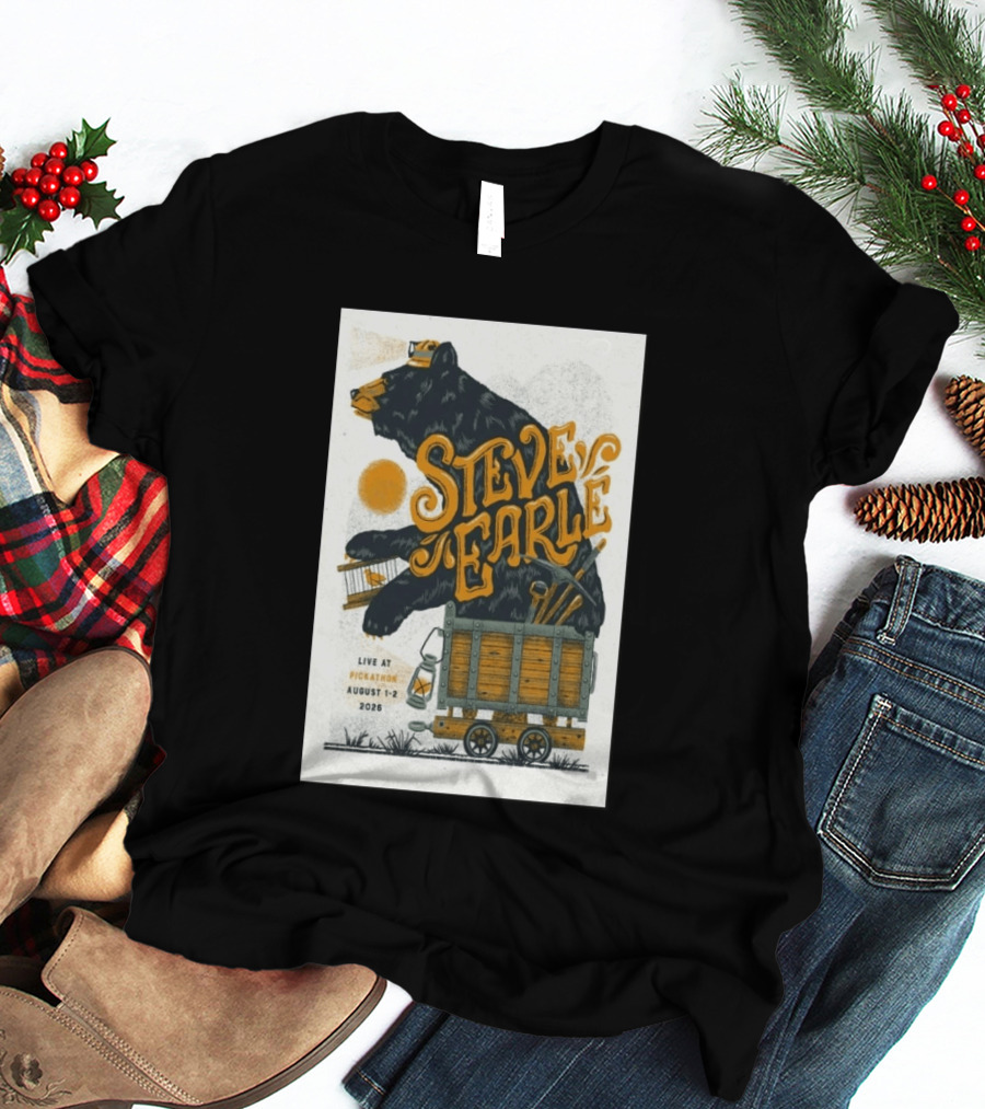 Steve Earle Pickathon Live August 1 2 2026 Event Bear T-Shirt