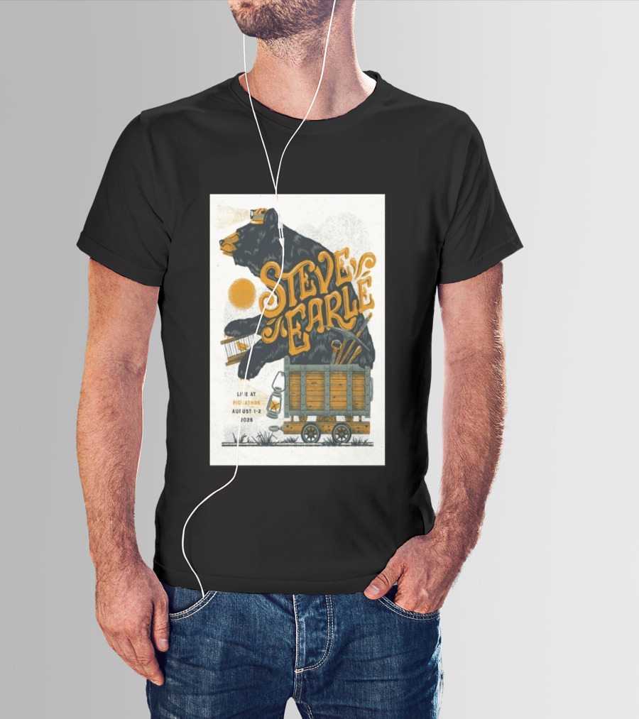 Steve Earle Pickathon Live August 1 2 2026 Event Bear T-Shirt