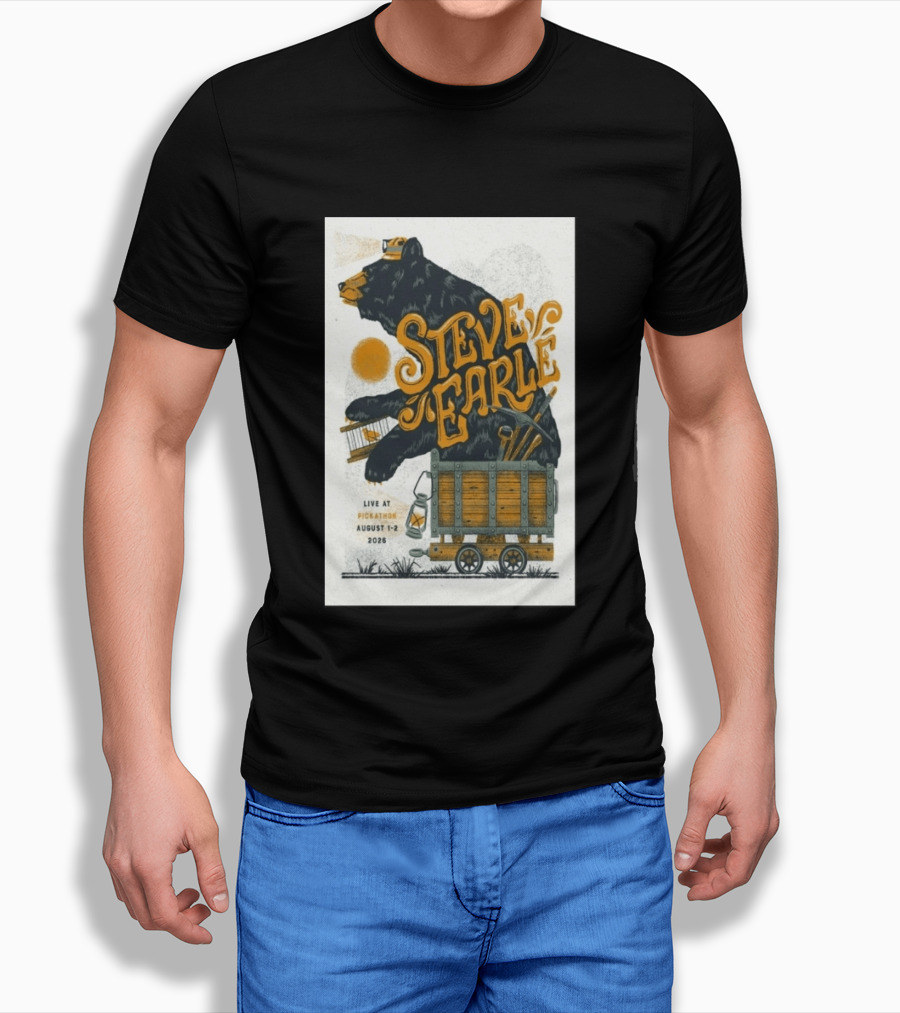Steve Earle Pickathon Live August 1 2 2026 Event Bear T-Shirt