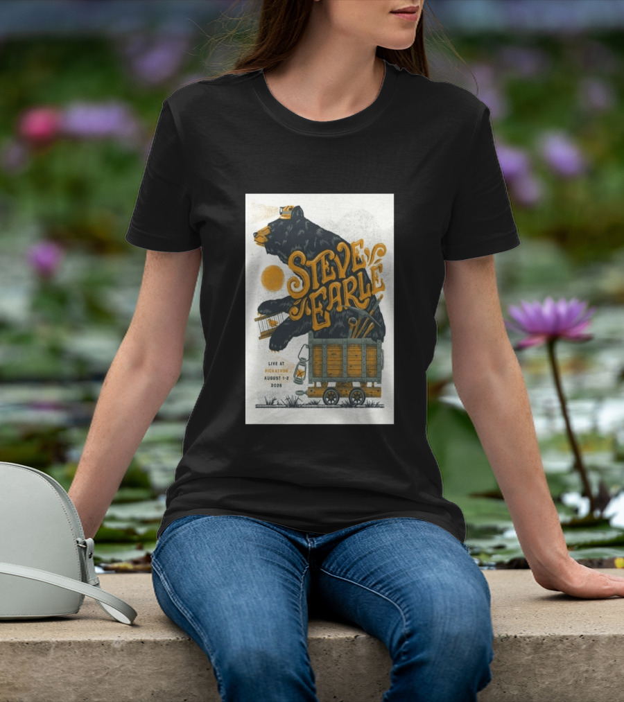Steve Earle Pickathon Live August 1 2 2026 Event Bear T-Shirt