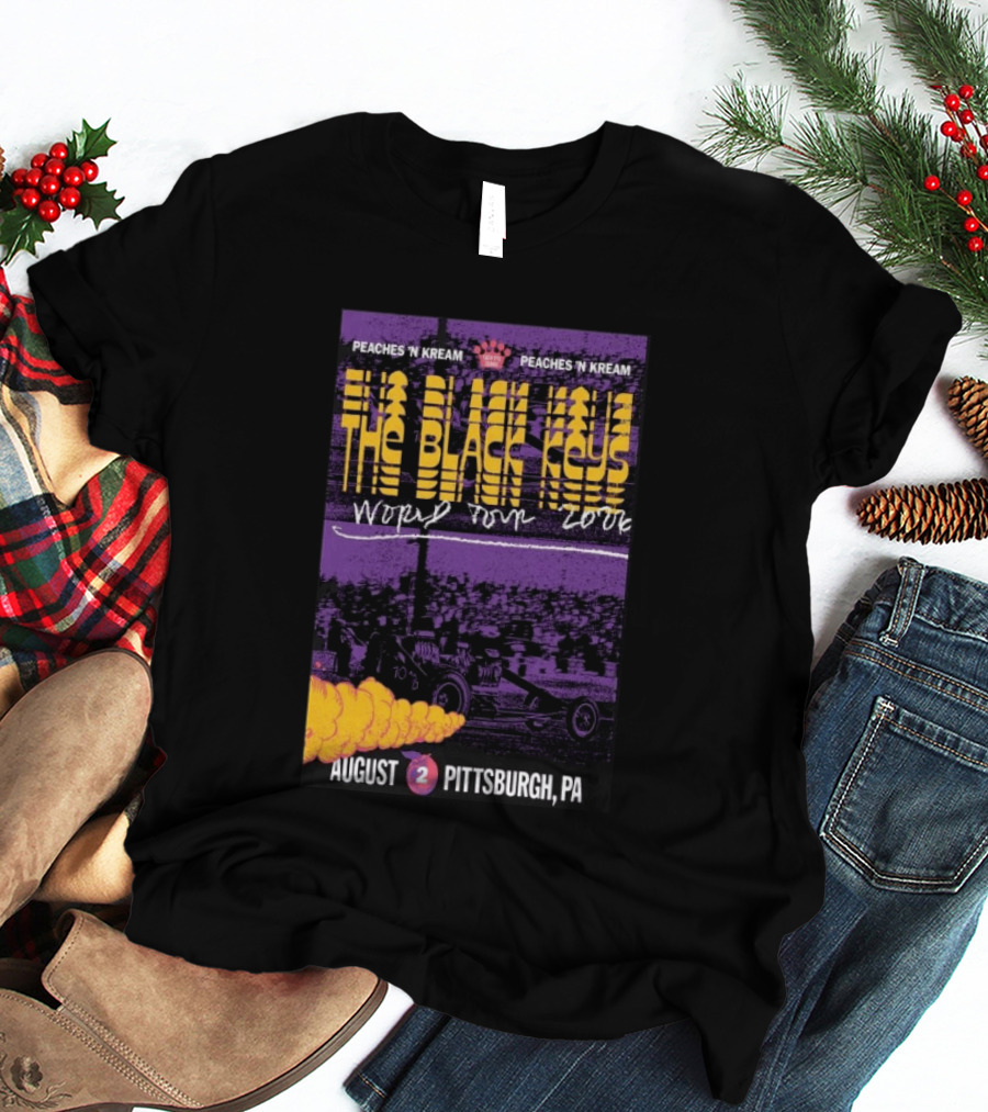 The Black Keys World Tour 2026 Peaches 'N Kream August Pittsburgh PA T-Shirt