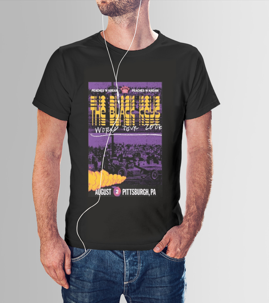 The Black Keys World Tour 2026 Peaches 'N Kream August Pittsburgh PA T-Shirt