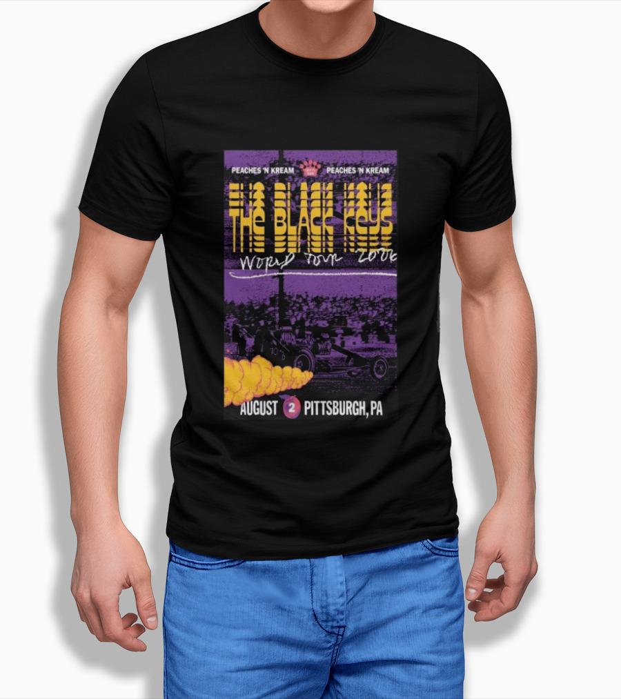 The Black Keys World Tour 2026 Peaches 'N Kream August Pittsburgh PA T-Shirt