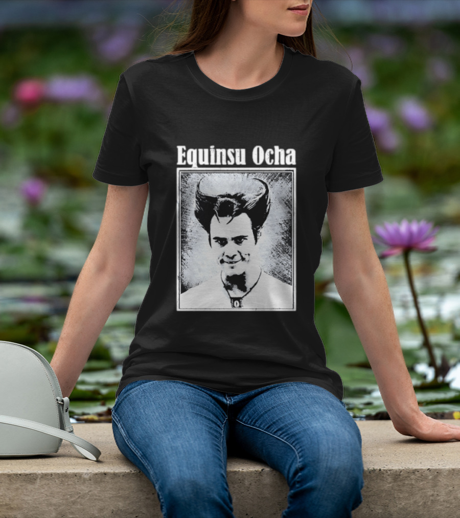 Jim Carrey Equinsu Ocha Ace Ventura Distressed Vintage Look T-Shirt