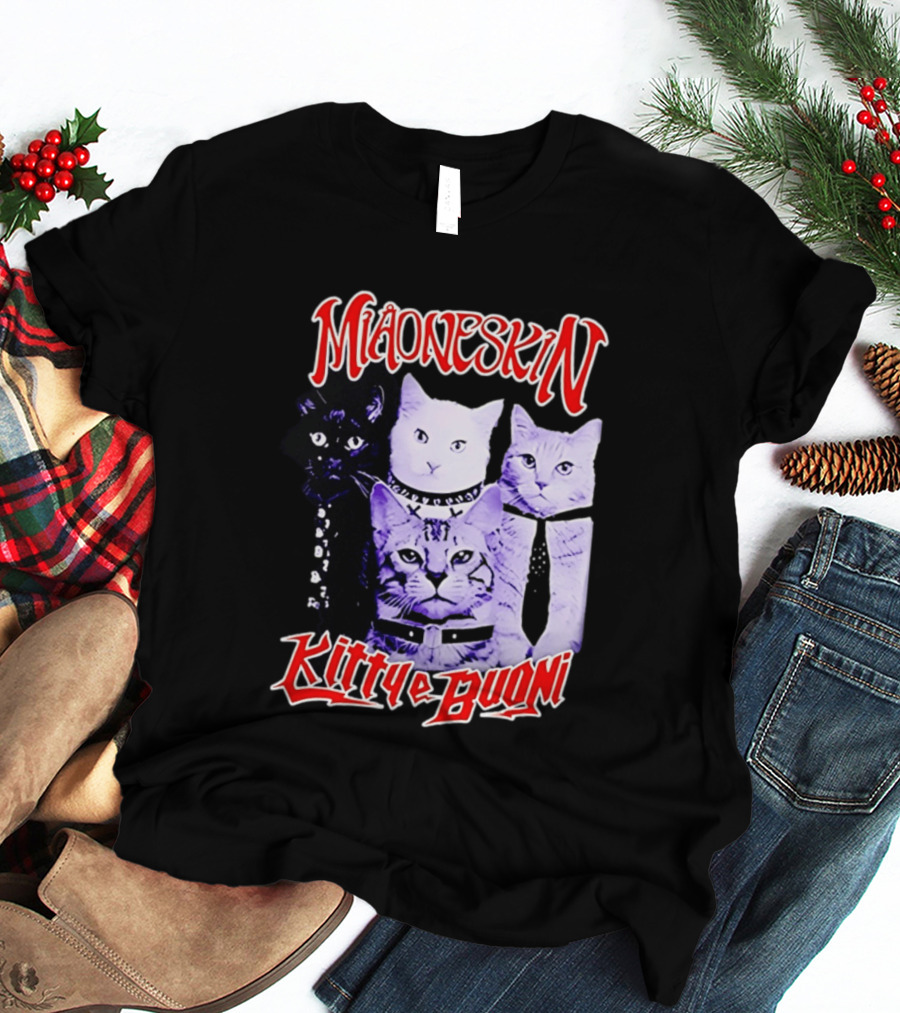 Miaoneskin Kitty E Buoni Maneskin Cats Band T-Shirt