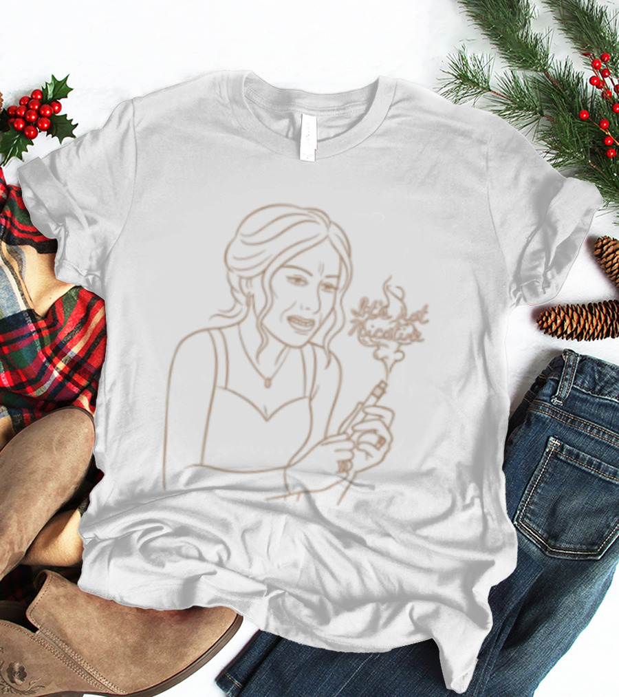 Mainfactor Store Jinkx Monsoon It's Not Nicotine Line Art Sketch T-Shirt
