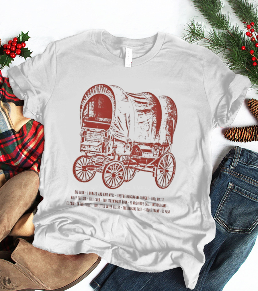 Marty Robbins Big Iron El Paso Western Songs Covered Wagon T-Shirt