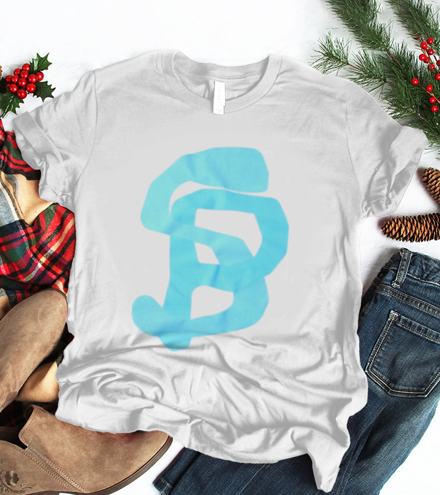 Wolee Store Classic Saintp Light Blue Monogram S P T-Shirt