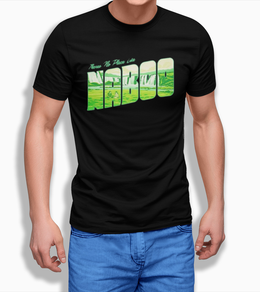 Anakin Skywalker Padme Amidala Star Wars There Is No Place Like Naboo Scenic Waterfalls T-Shirt