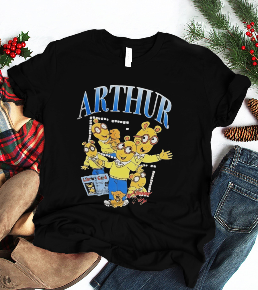 Arthur Read And Pal Library Card Elwood City PBS Kids T-Shirt