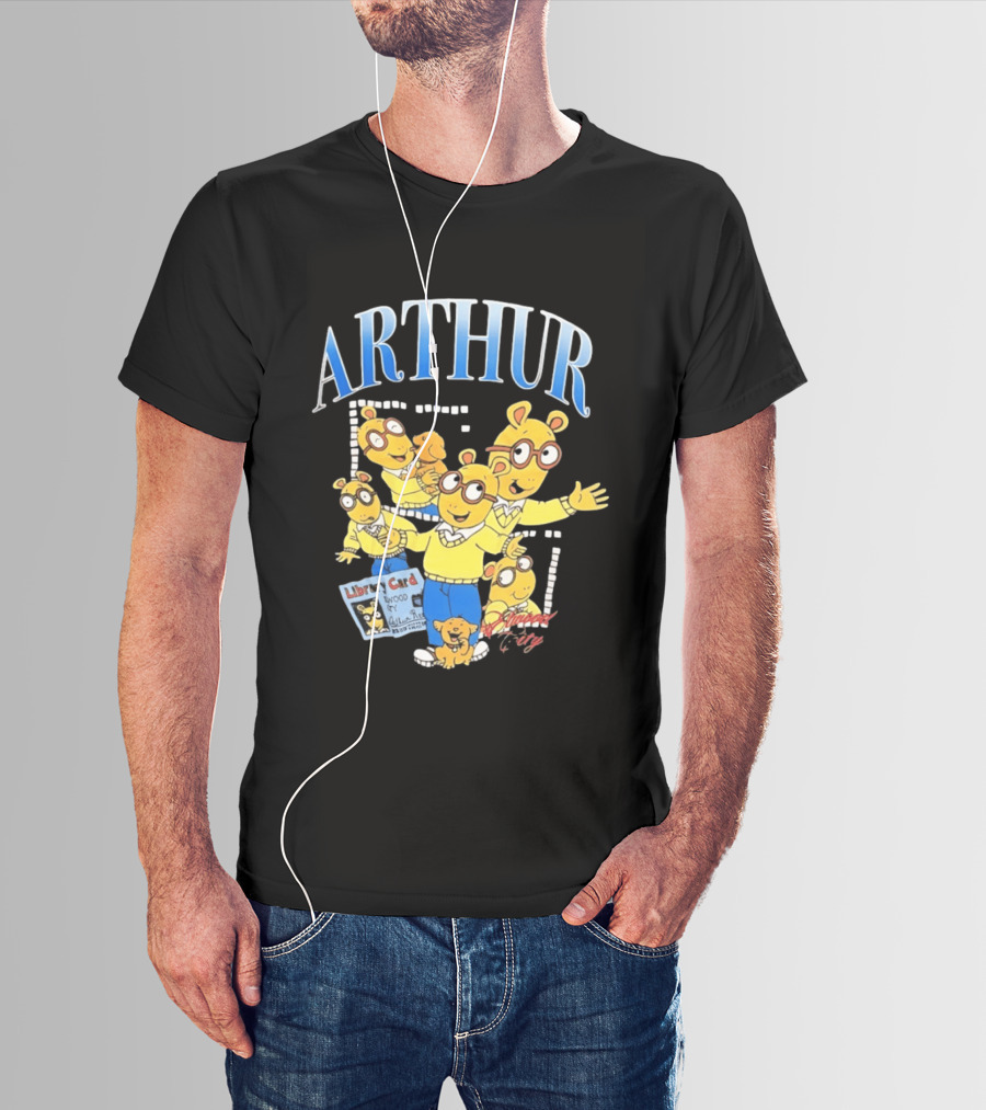 Arthur Read And Pal Library Card Elwood City PBS Kids T-Shirt