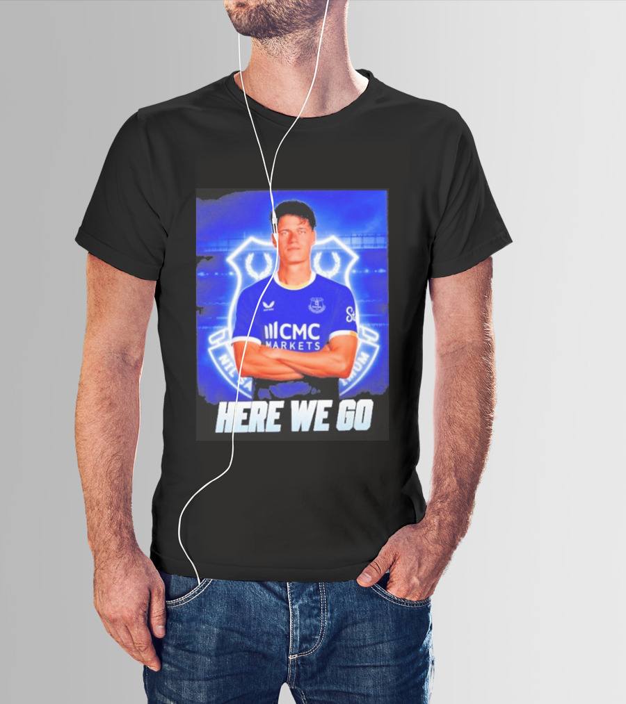 Christian Norgaard Everton Transfer Announcement Here We Go T-Shirt