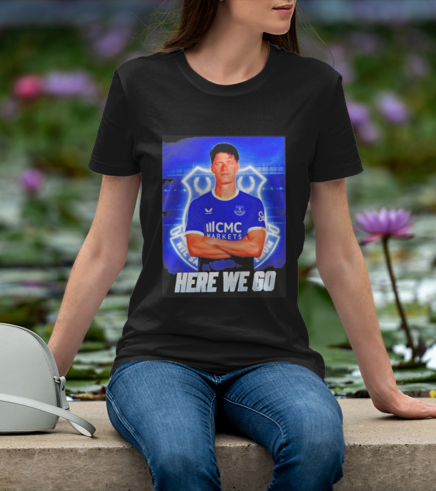 Christian Norgaard Everton Transfer Announcement Here We Go T-Shirt