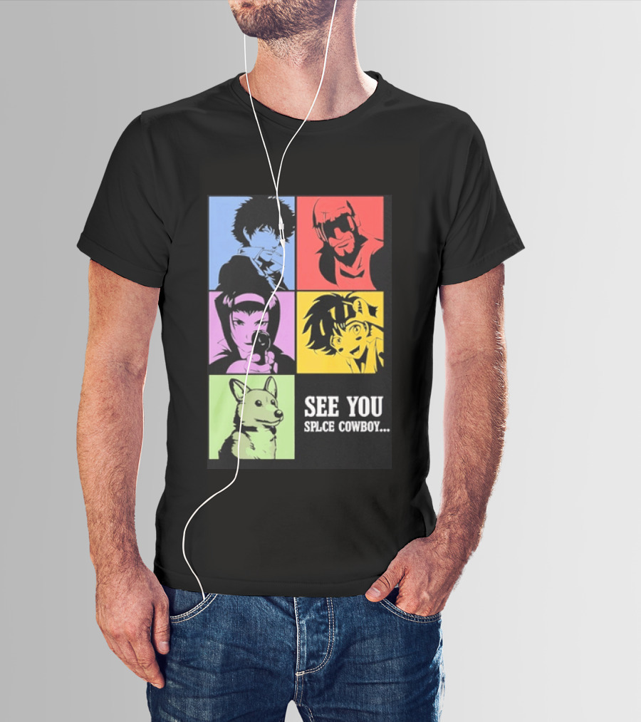 Cowboy Bebop See You Space Cowboy With Character Grid T-Shirt