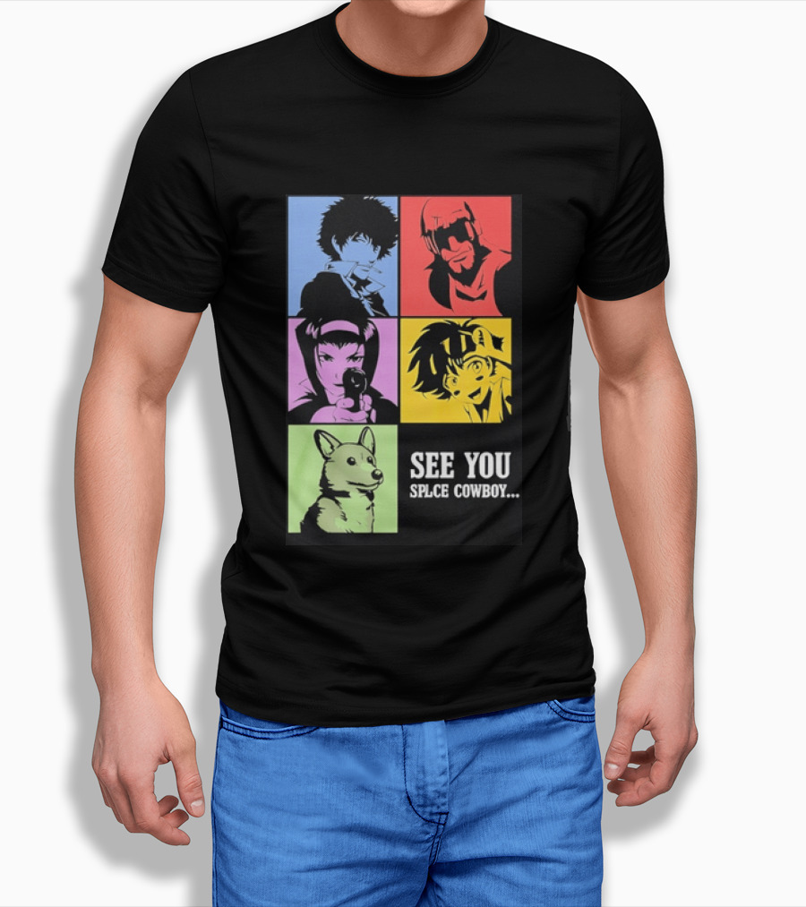 Cowboy Bebop See You Space Cowboy With Character Grid T-Shirt