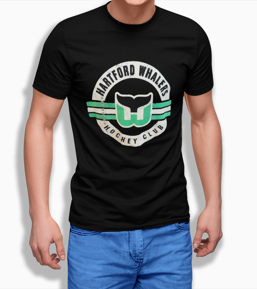 Hartford Whalers Distressed Vintage Hockey Club T-Shirt