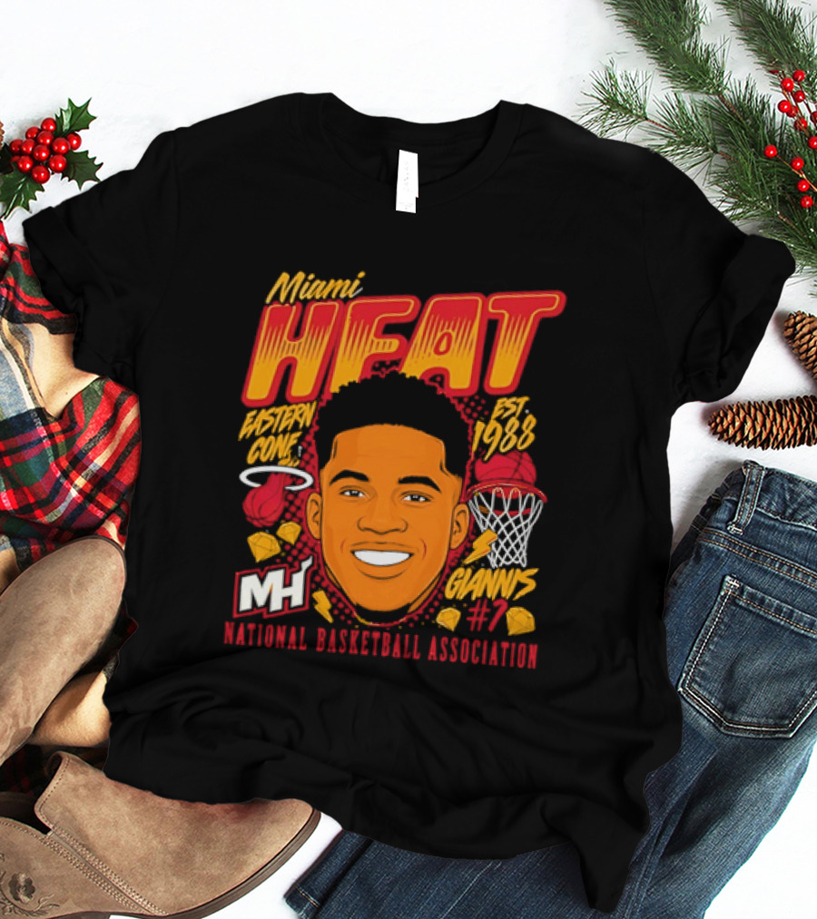 Miami Heat Giannis Antetokounmpo Est 1988 National Basketball Association T-Shirt