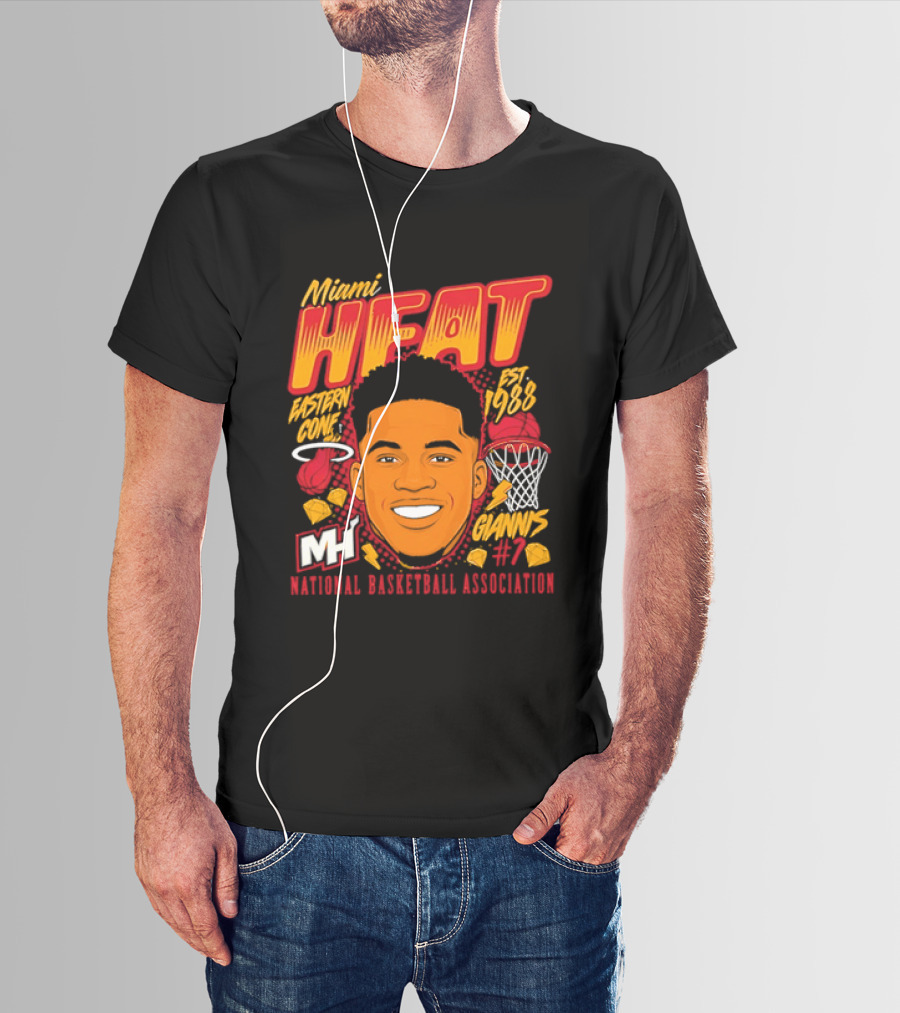 Miami Heat Giannis Antetokounmpo Est 1988 National Basketball Association T-Shirt