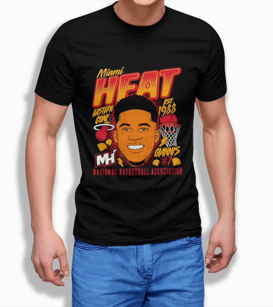 Miami Heat Giannis Antetokounmpo Est 1988 National Basketball Association T-Shirt