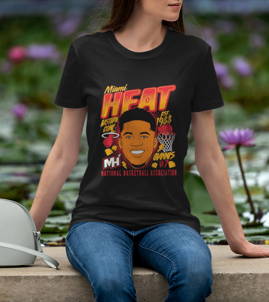 Miami Heat Giannis Antetokounmpo Est 1988 National Basketball Association T-Shirt
