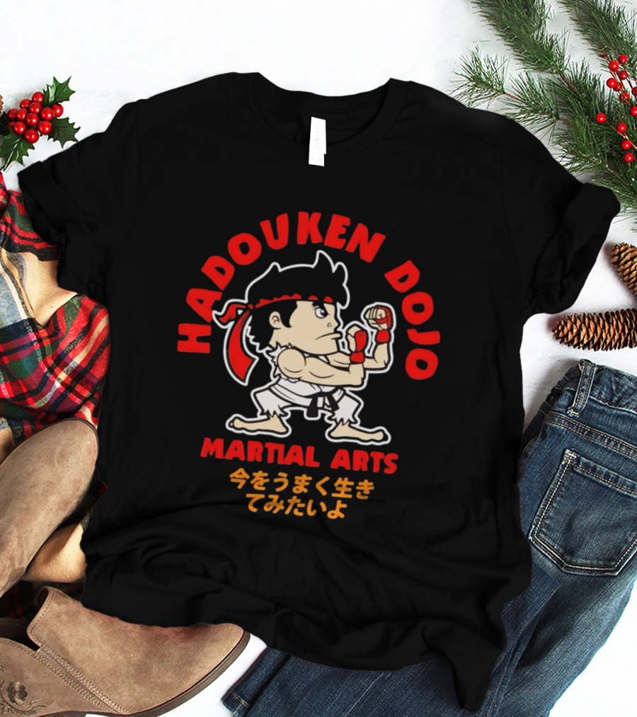 Hadouken Dojo Martial Arts Ryu Character Gaming Japanese T-Shirt