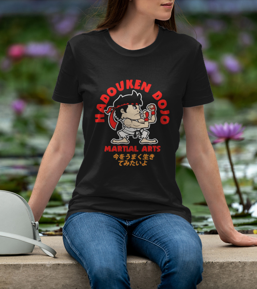 Hadouken Dojo Martial Arts Ryu Character Gaming Japanese T-Shirt