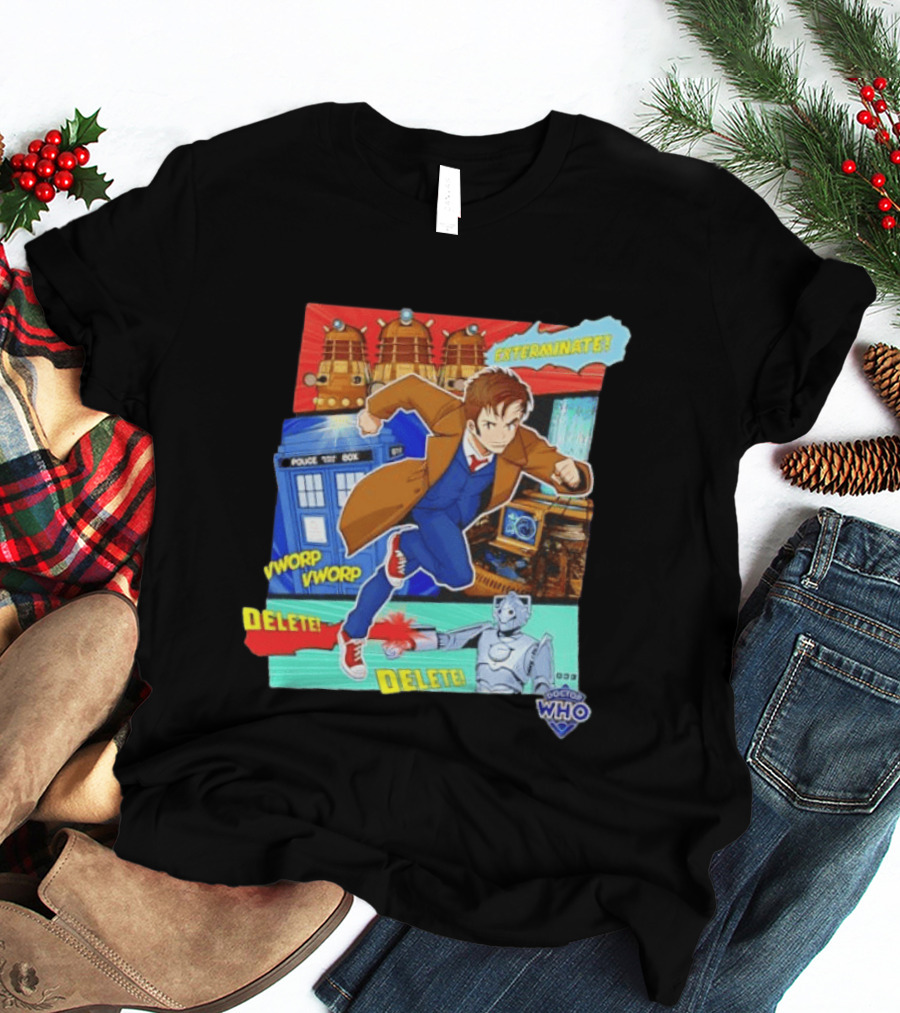 Tenth Doctor Exterminate Daleks Cybermen Delete Vworp Vworp Doctor Who T-Shirt