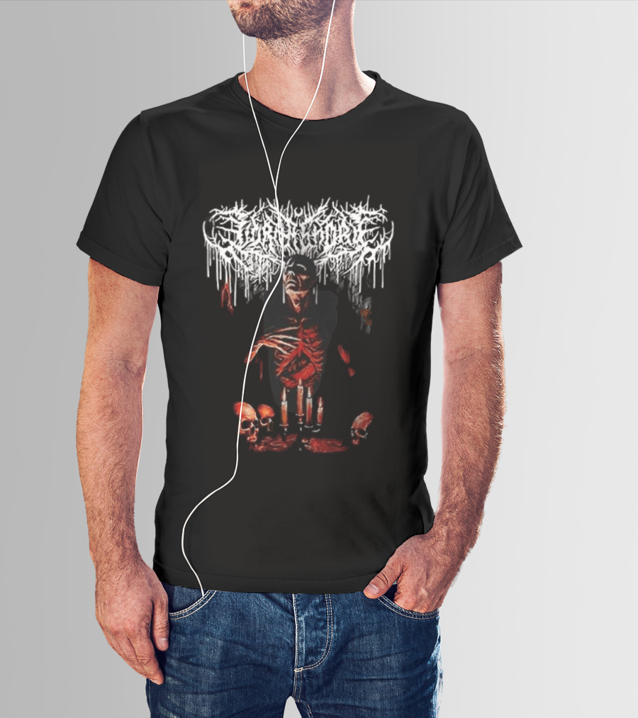 The Sweat & Blood Tour Everblack Festering Within Me Skeleton T-Shirt