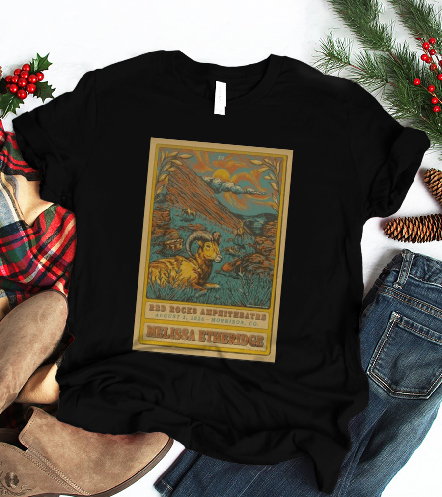 Melissa Etheridge Red Rocks Amphitheatre Morrison CO August 2 2026 T-Shirt