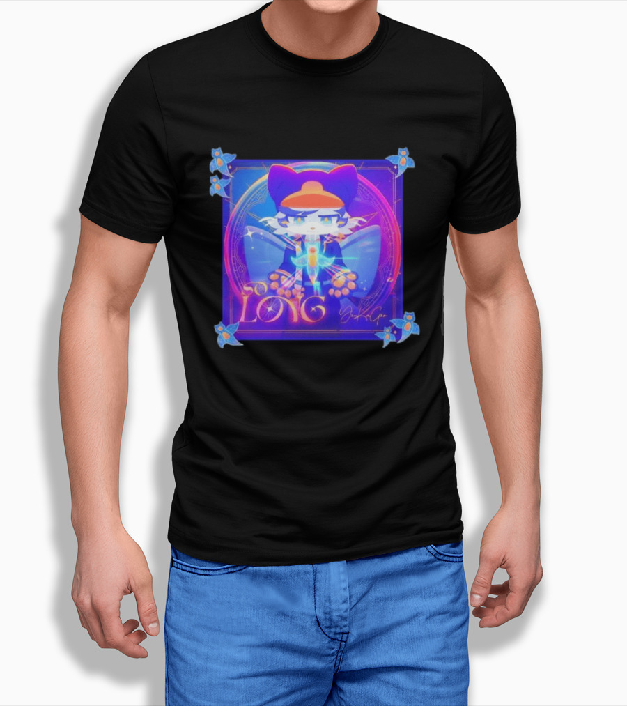 So Long YonKaGor Vibrant Anime Cat With Butterfly Aura T-Shirt